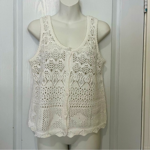 Design History Knitted Sleeveless Blouse White for Women M - Picture 1 of 10